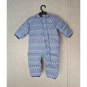 Columbia Snow Suit Infants 6-12 M Insulated Down Winter Ski Geometric Bunting